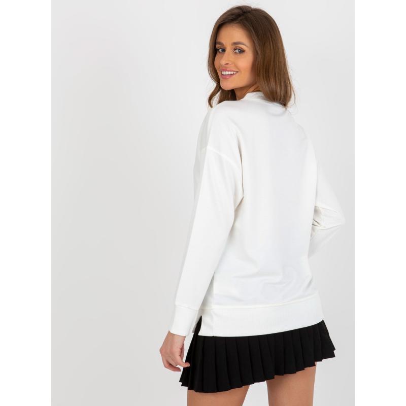 Dámská mikina s kapucí a rozparky REYA ecru  