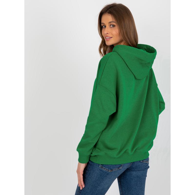 Dámská mikina s kapucí ST01 tmavě zelená 