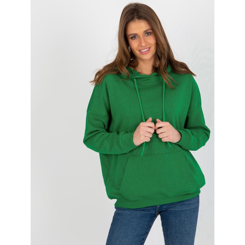 Dámská mikina s kapucí ST01 tmavě zelená 