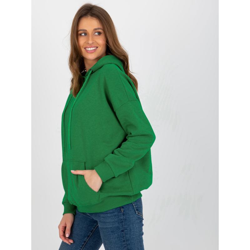 Dámská mikina s kapucí ST01 tmavě zelená 