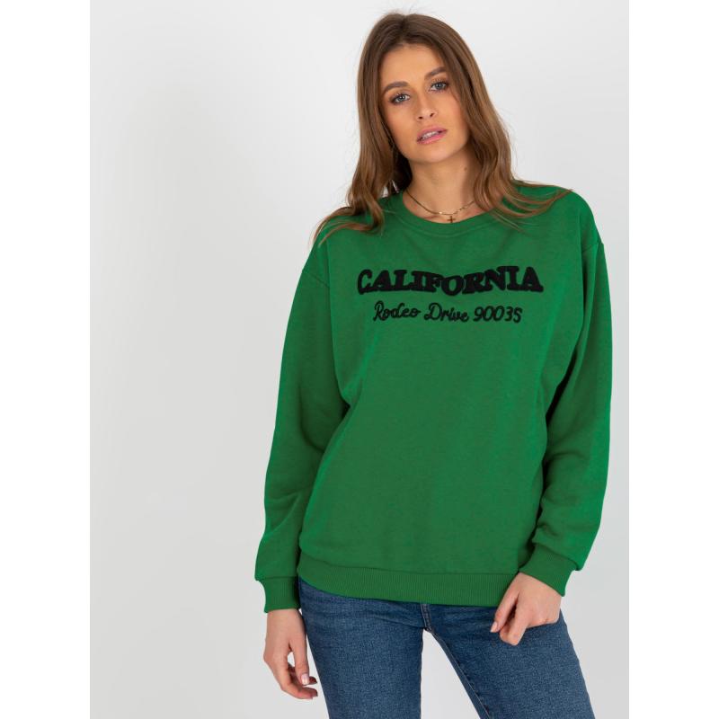 Dámská mikina s kapucí a nápisem HORTENSIA zelená 