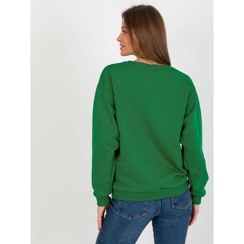 Dámská mikina s kapucí a nápisem HORTENSIA zelená 