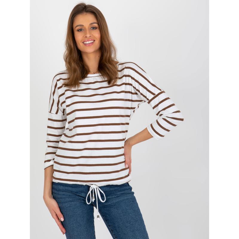 Női 3/4 ujjú blúz BASIC FEEL GOOD ekrü-barna