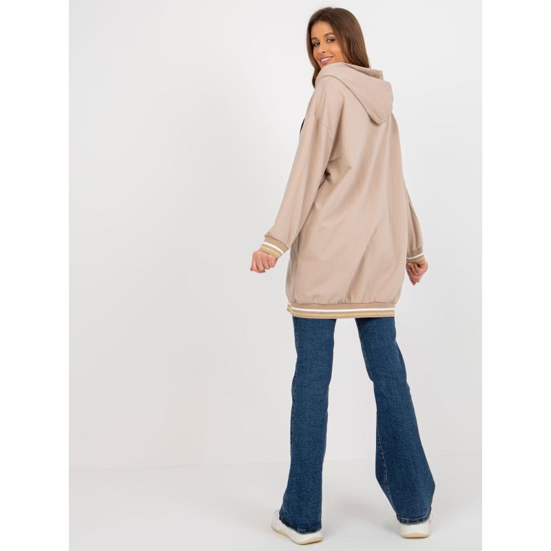 Dámská mikina s oversize střihem MARCELA béžová