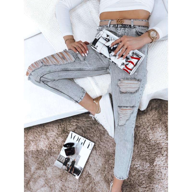 Dámské džíny LORENT světle šedé