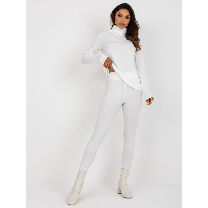 Női csíkos leggings ALEXIS ekrü színű