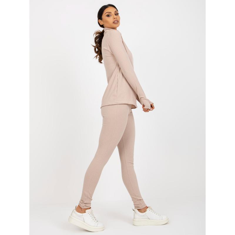 Dámská halenka s rolákem pruhovaná PABLA béžová 