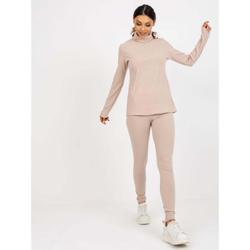 Dámská halenka s rolákem pruhovaná PABLA béžová 