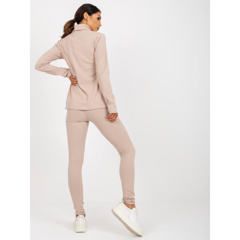 Dámská halenka s rolákem pruhovaná PABLA béžová 