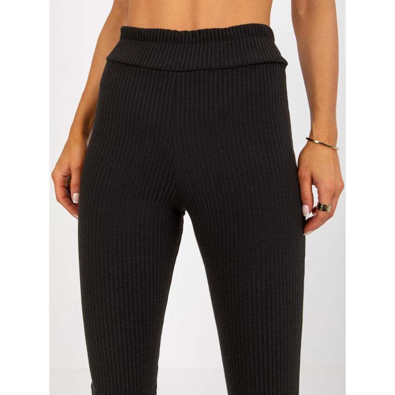 Női csíkos leggings BENJA fekete