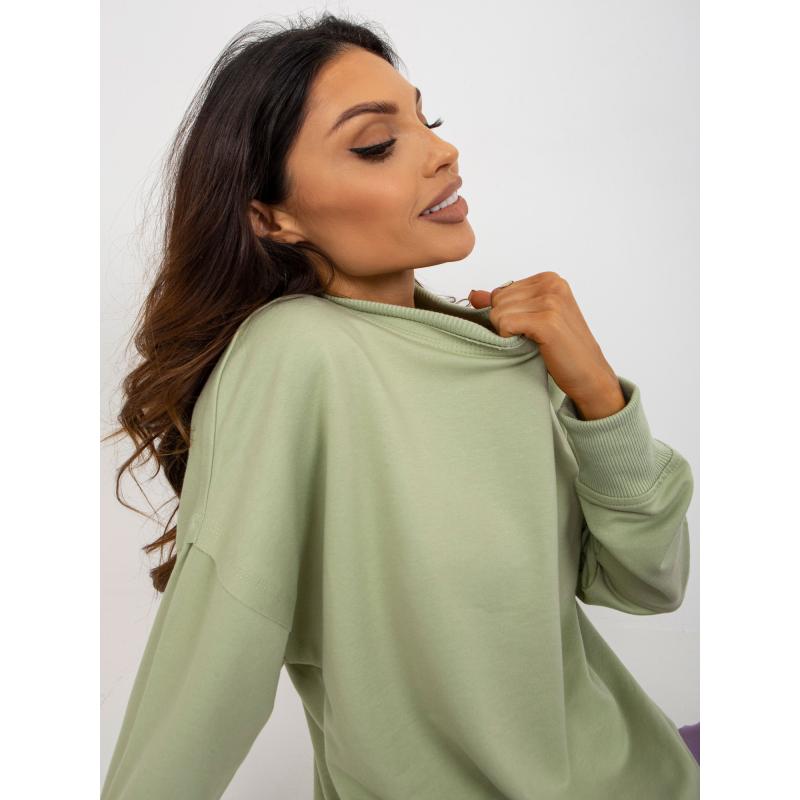 Dámská mikina s kapucí a kulatým výstřihem OCTAVIA pistáciová 