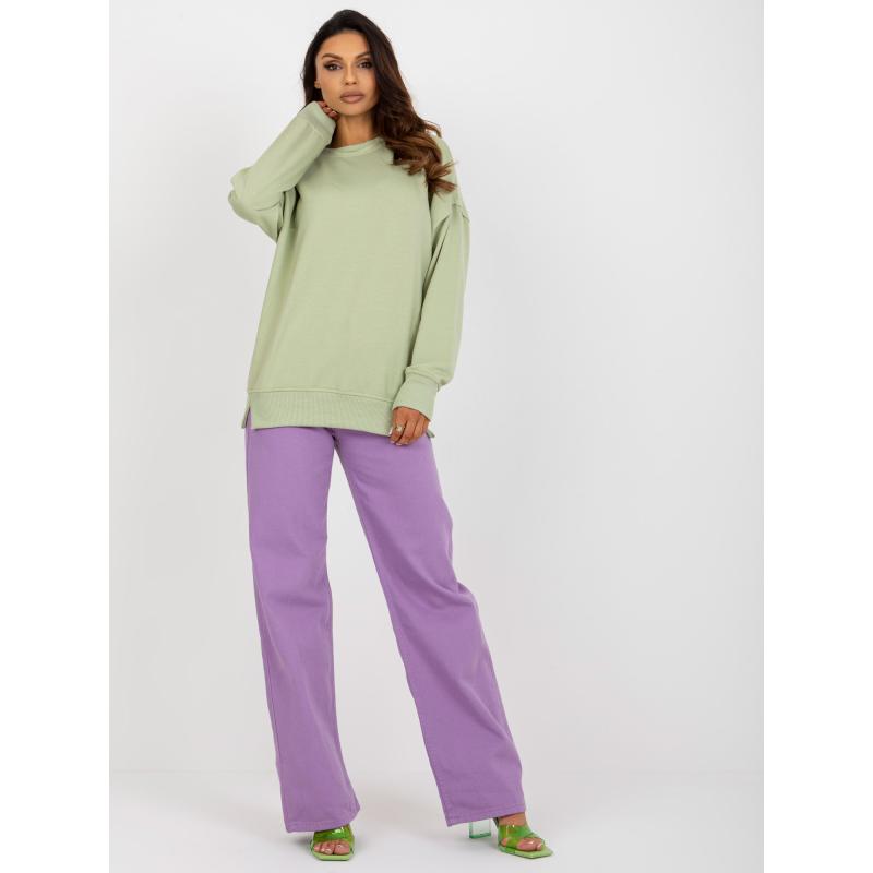 Dámská mikina s kapucí a kulatým výstřihem OCTAVIA pistáciová 