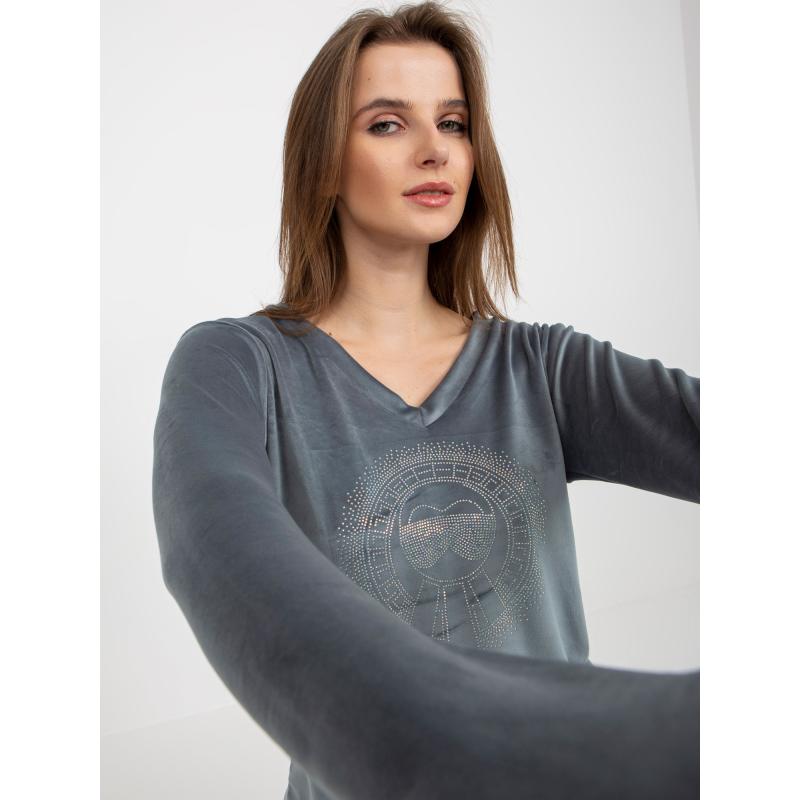 Dámská souprava s výstřihem do V STAMP modrá 