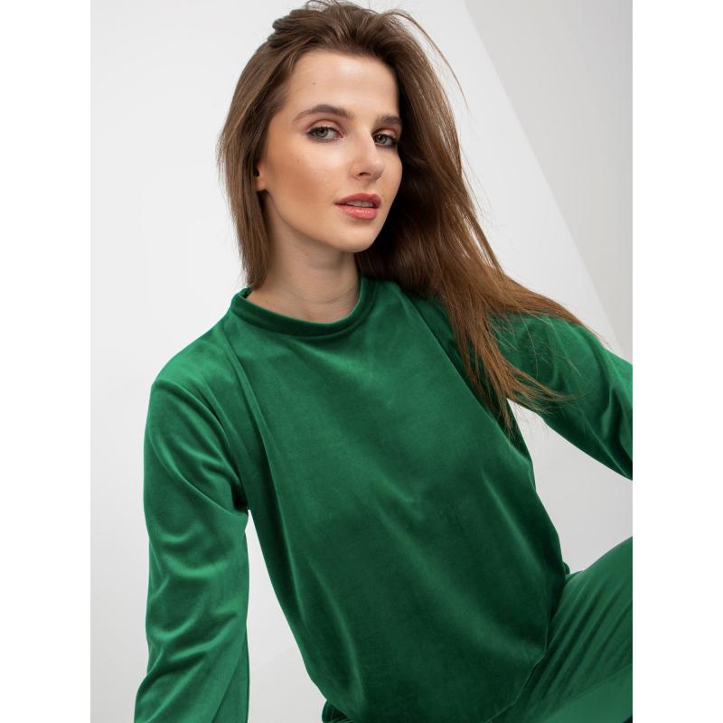 Dámský komplet s kalhotami Brenda RUE PARIS zelený 