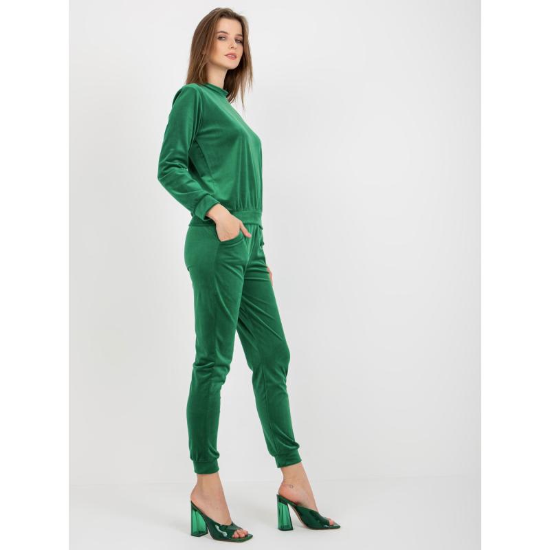 Dámský komplet s kalhotami Brenda RUE PARIS zelený 