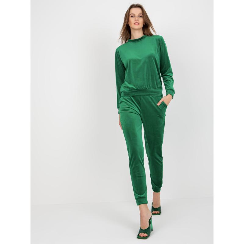 Dámský komplet s kalhotami Brenda RUE PARIS zelený 