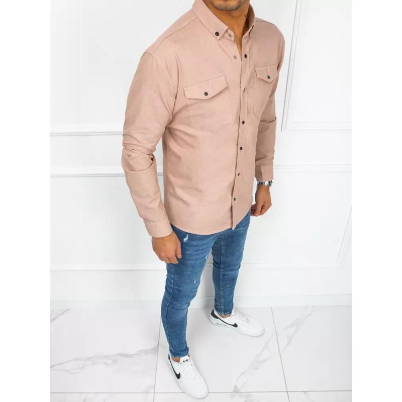 Férfi farmer ing JAVIER rózsaszín