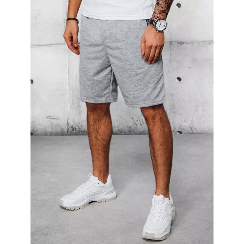 Pánské šortky teplákové SATUR světle šedé