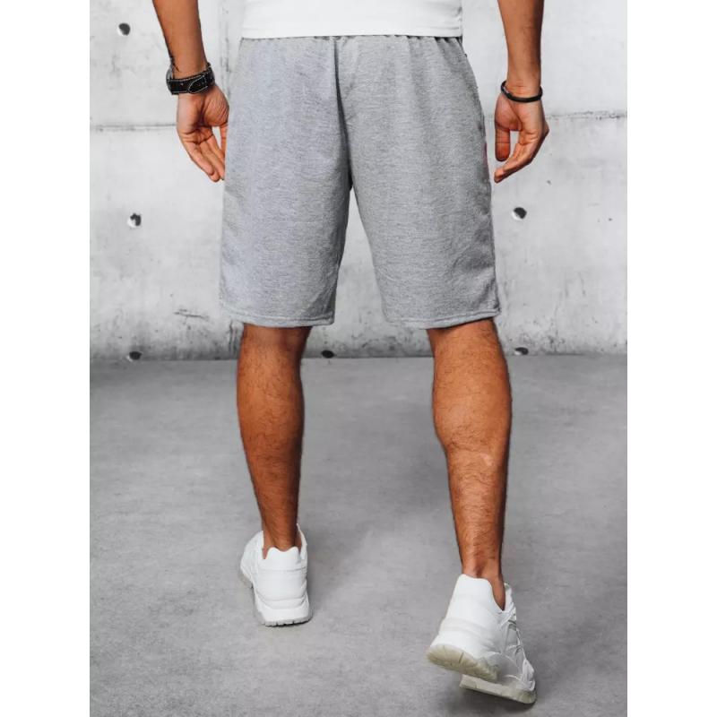 Pánské šortky teplákové SATUR světle šedé