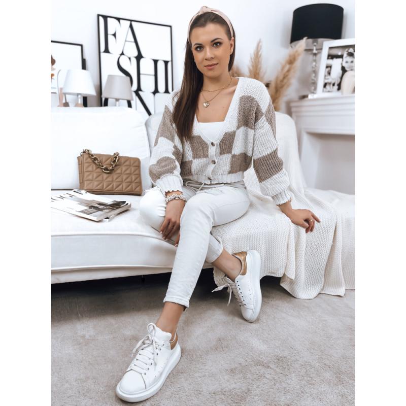 Női pulóver CASIE barna