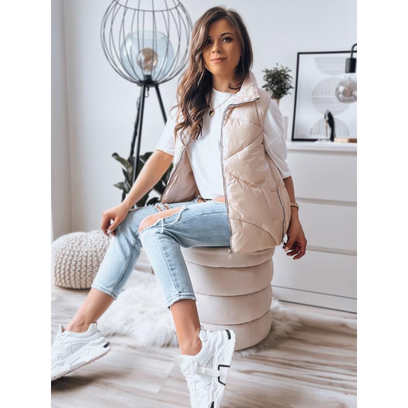 Dámska prešívaná vesta HOLO béžová