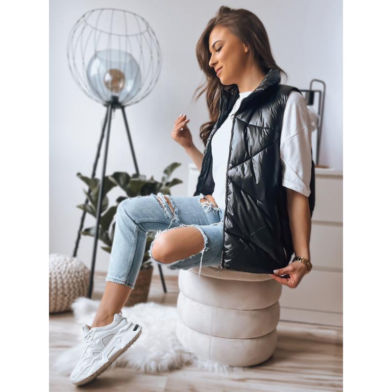 Dámska prešívaná vesta HOLO čierna