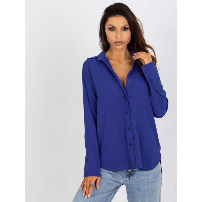 Dámská košile s dlouhým rukávem ELENA kobaltově modrá 