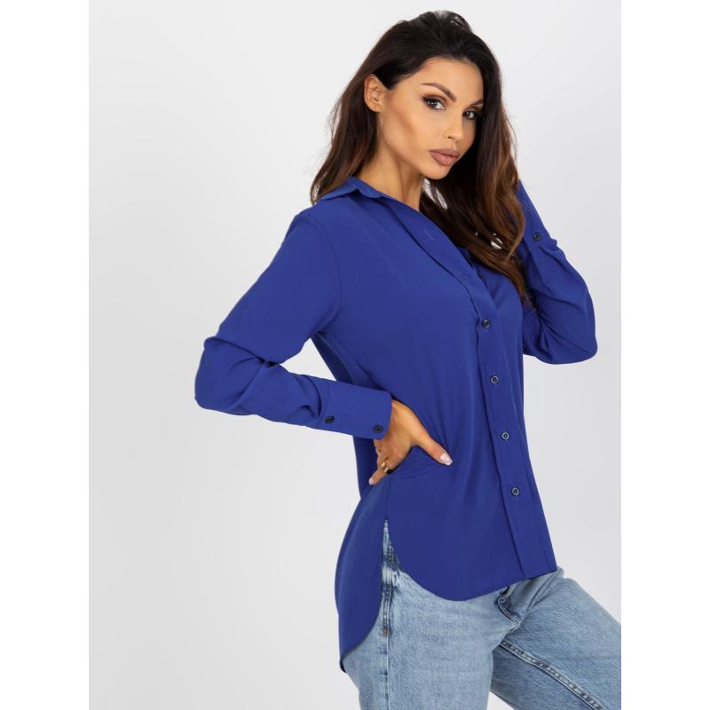 Dámská košile s dlouhým rukávem ELENA kobaltově modrá 