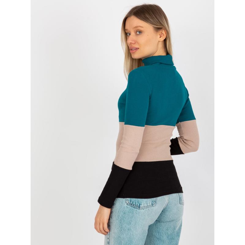 Női garbó csíkos garbó MIDA kék fekete