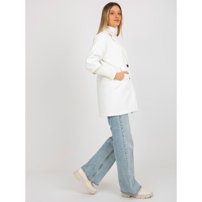 Női kabát zsebekkel OCH BELLA ekrü színben