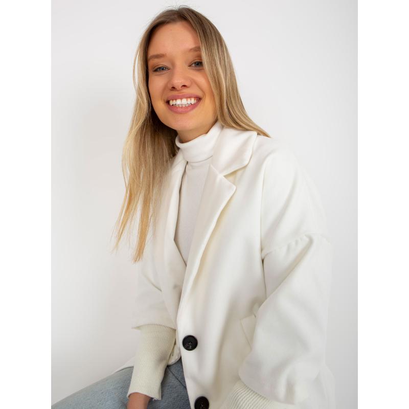 Női kabát zsebekkel OCH BELLA ekrü színben