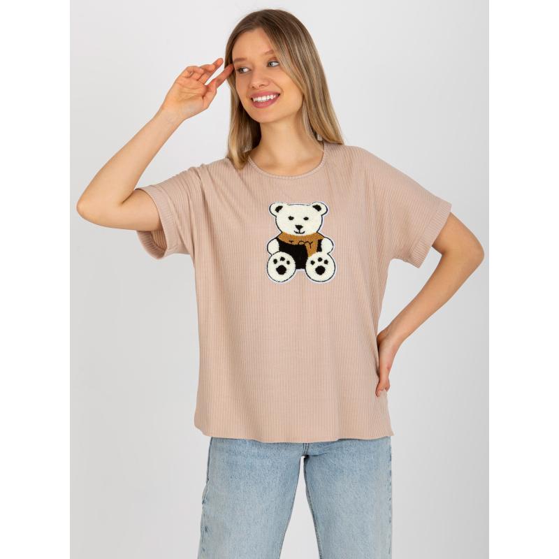 Dámská halenka s medvídkem BEARA béžová