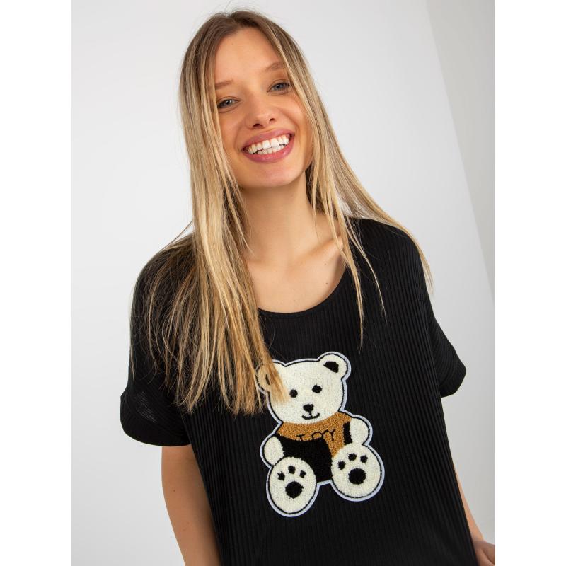 Dámská halenka s medvídkem BEARA černá