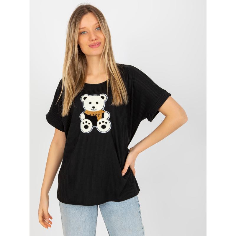 Dámská halenka s medvídkem BEARA černá