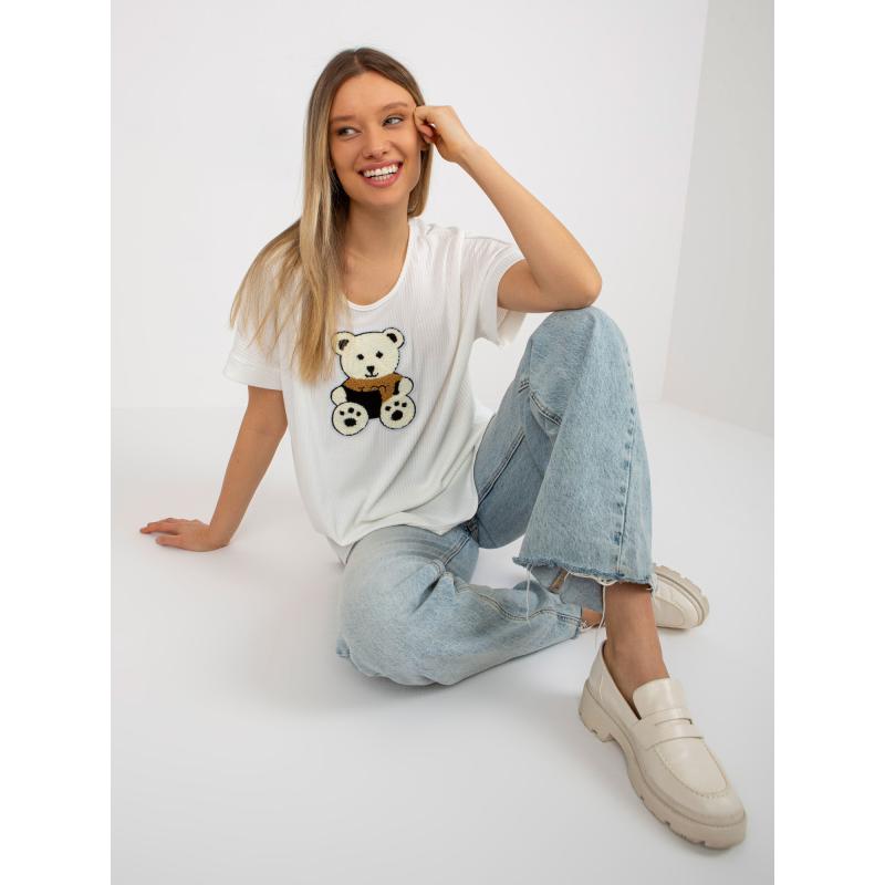 Dámská halenka s medvídkem BEARA ecru