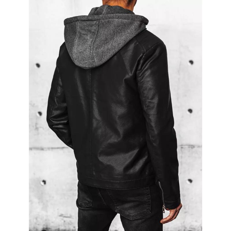 Pánská bunda kožená MIKA černá