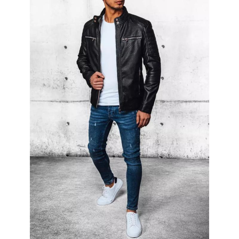 Pánská bunda kožená REVA černá