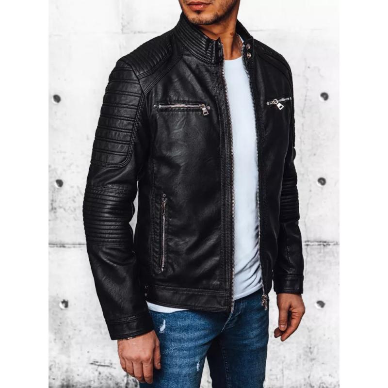 Pánská bunda kožená REVA černá