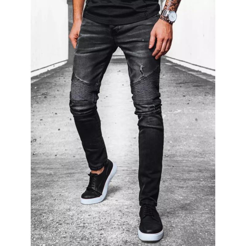 Pánské džínové kalhoty REBA tmavě šedé