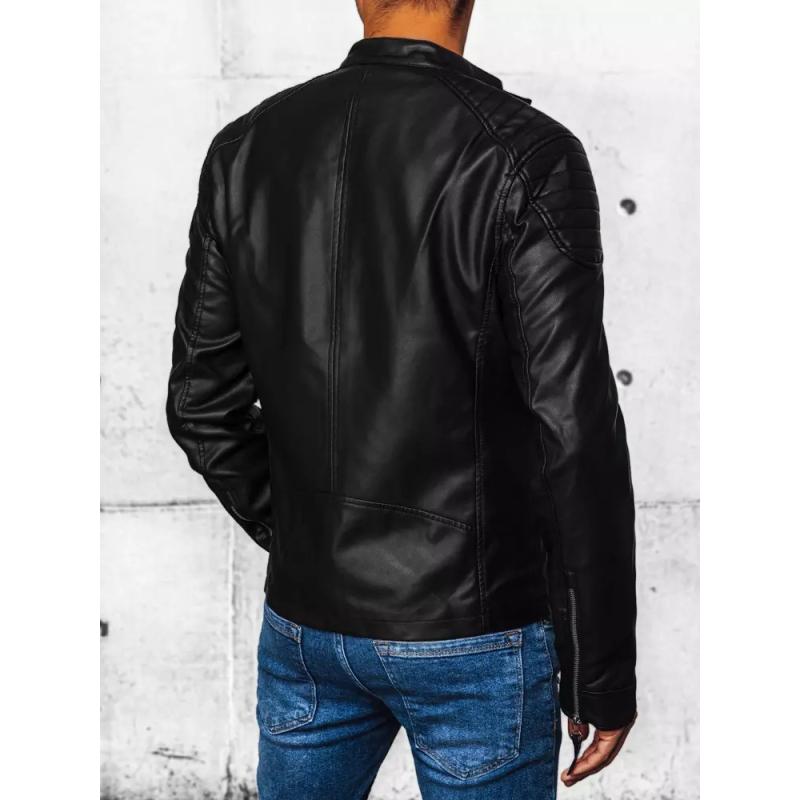 Pánska bunda koženková V01 čierna