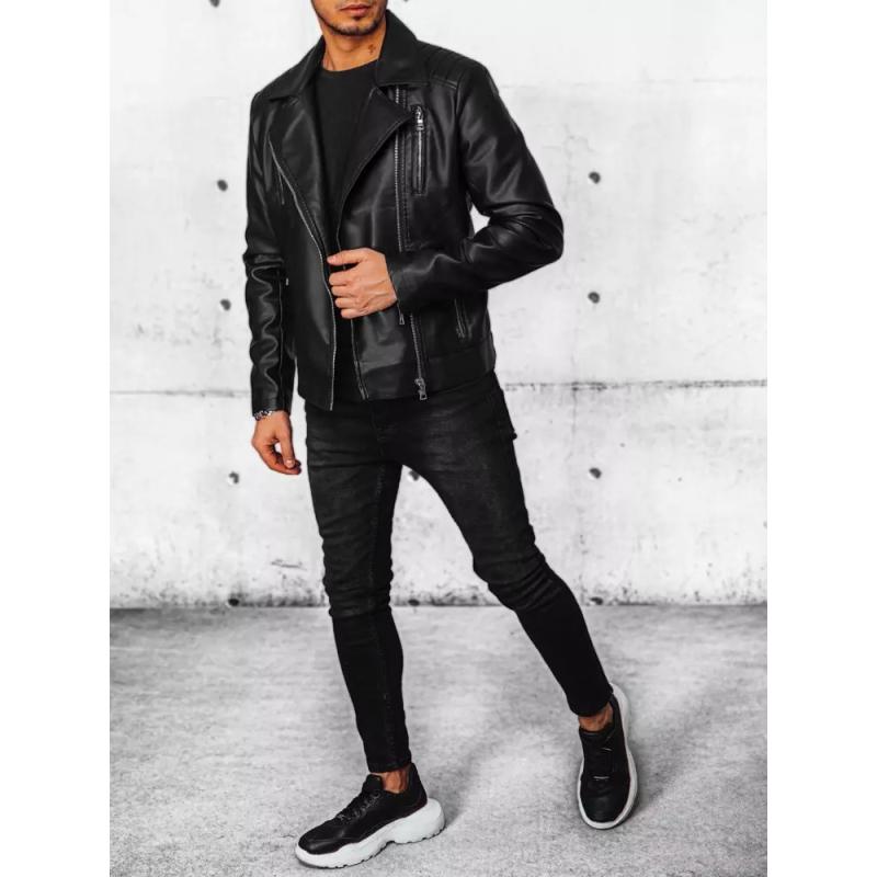 Pánská bunda koženková V 04 černá