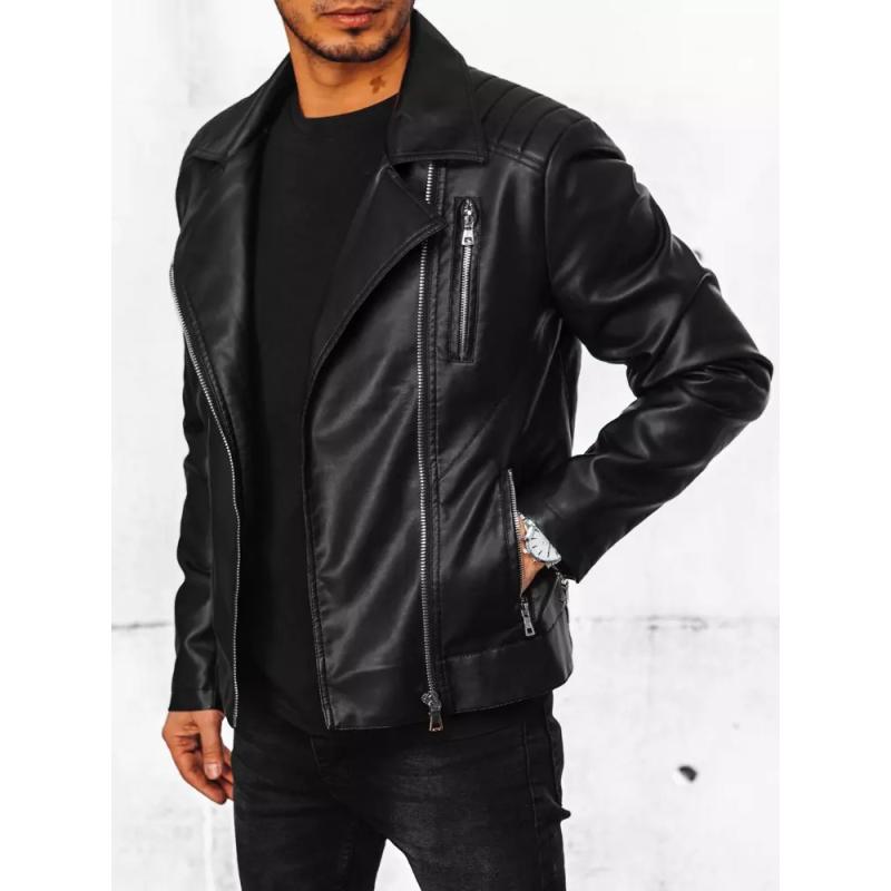 Pánská bunda koženková V 04 černá