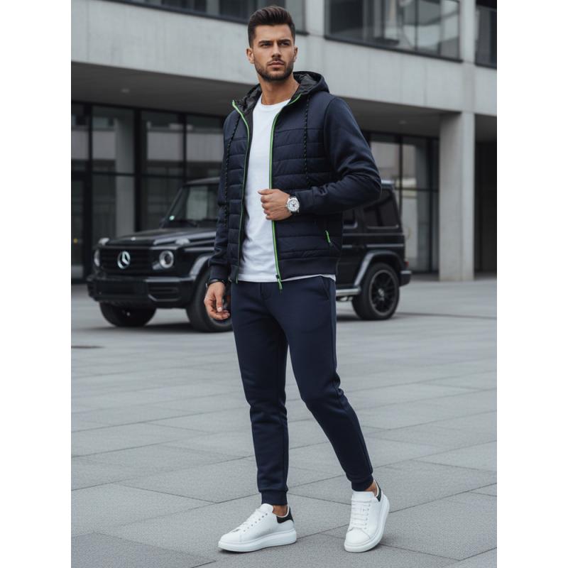 Pánská bunda přechodová prošívaná R02 tmavě modrá