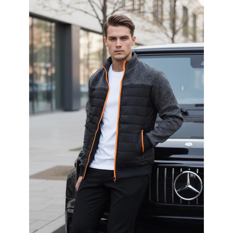 Pánská bunda přechodová prošívaná R04 černá