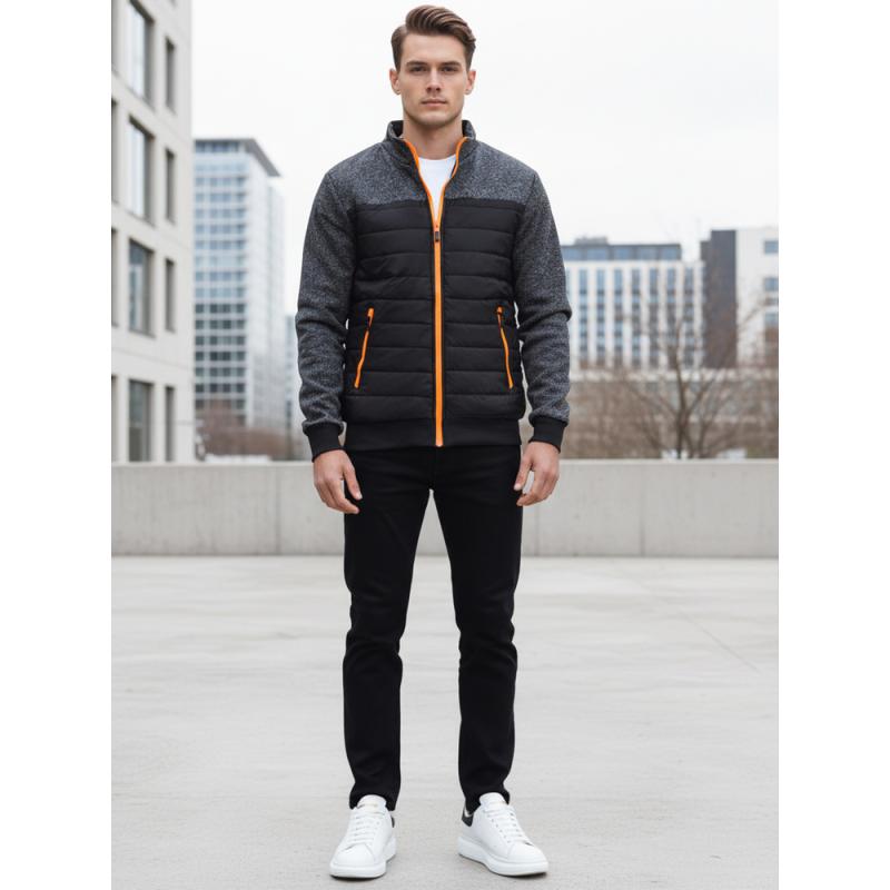 Pánská bunda přechodová prošívaná R04 černá