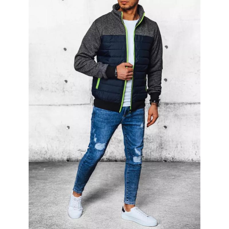 Férfi átmeneti dzseki steppelt R04 sötétkék