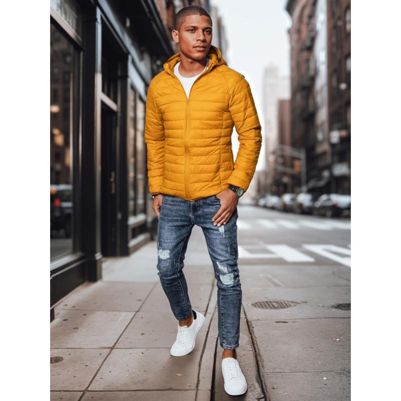 Pánská bunda přechodová prošívaná R10 žlutá