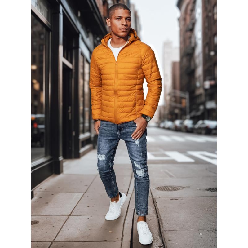 Pánská bunda přechodová prošívaná R10 oranžová