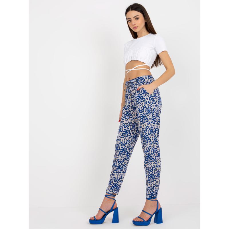 Dámské kalhoty z viskózové tkaniny SUBLEVEL tmavě modré 