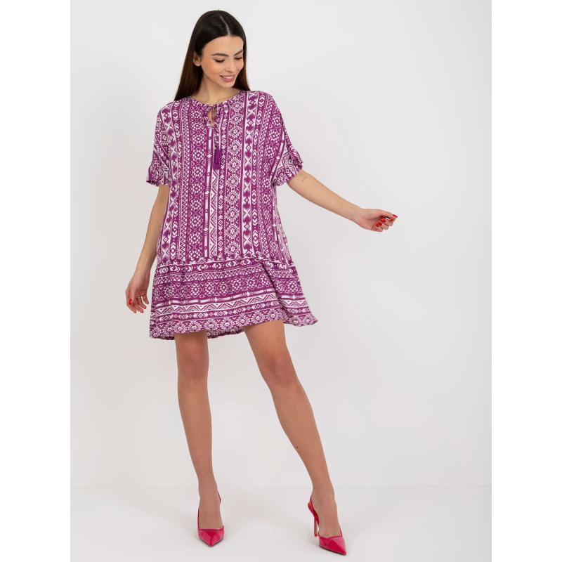 Női boho ruha SUBLEVEL lila